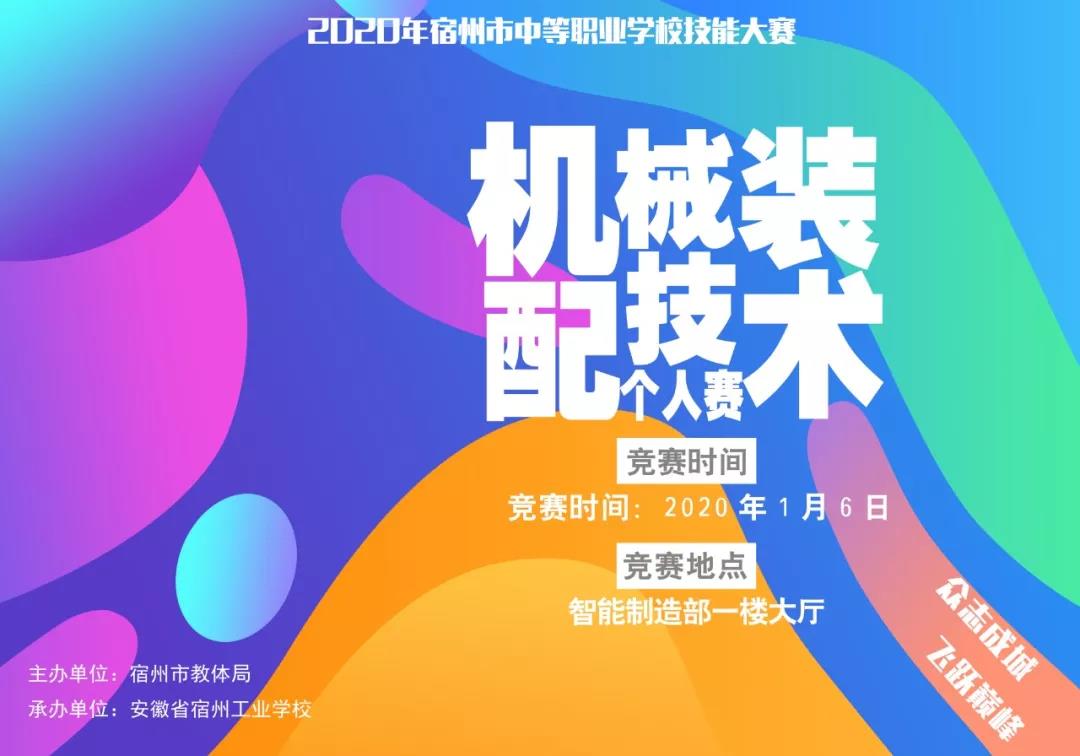 2020年宿州市中等职业学校技能大赛宿州工业学校赛点海报(图5)