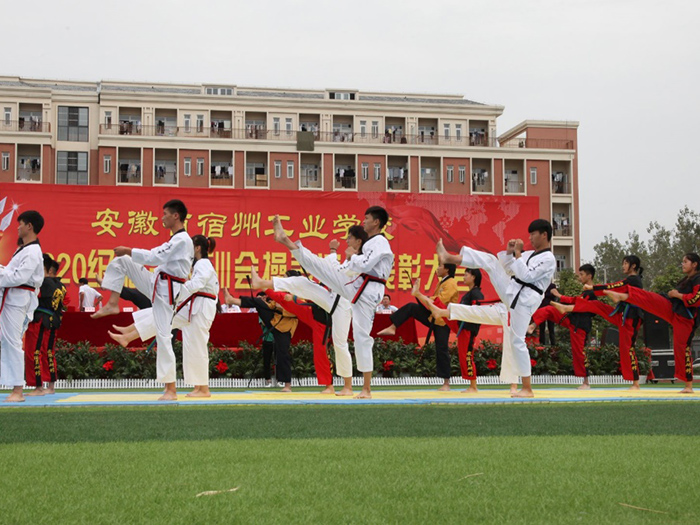 宿州工业学校新生军训汇演暨总结表彰大会圆满成功(图5)