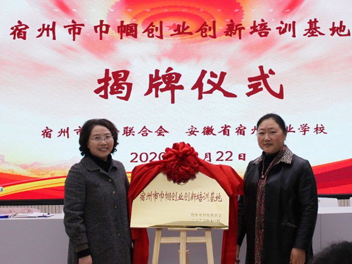 宿州市巾帼创业创新培训基地揭牌仪式在宿州工业学校举行(图4)