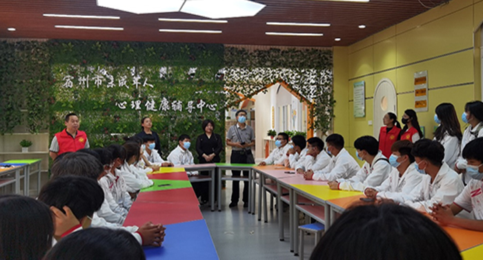 健康成长 沁润心灵 ----宿州市未成年人心理健康辅导中心和宿州工业学校联合 举办心理健康活动(图1)