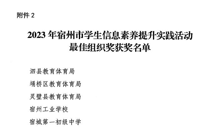 宿州工业学校在2023年学生信息素养提升实践活动中再创佳绩(图2)