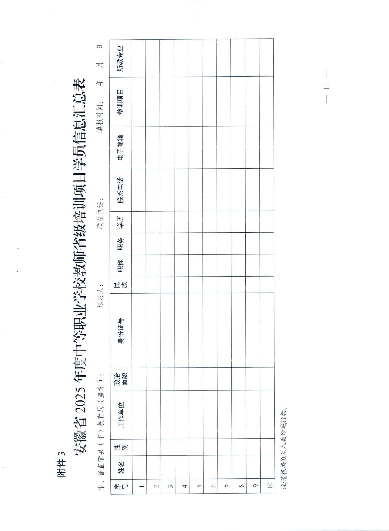 关于转发《安徽省教育厅关于做好2025年度中等职业学校教师省级培训工作的通知>的通知(图14)